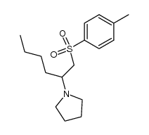 2-(1-pyrrolidinyl)-1-tosylhexane Structure