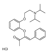 2-[2-[(Z)-3-oxo-1-phenylbut-1-en-2-yl]oxyphenoxy]ethyl-di(propan-2-yl)azanium,chloride Structure