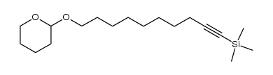 trimethyl-(10-((tetrahydro-2H-pyran-2-yl)oxy)dec-1-yn-1-yl)silane Structure