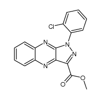 3-methoxycarbonyl-1-(o-chlorophenyl)-1H-pyrazolo[3,4-b]quinoxaline结构式