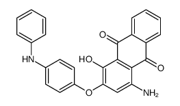 4-amino-2-(4-anilinophenoxy)-1-hydroxyanthracene-9,10-dione结构式