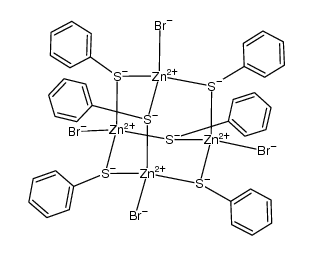 {(μ-SPh)6(ZnBr)4(2-)结构式