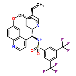 N-[(8α,9S)-6'-甲氧基奎宁-9-基]-3,5-双(三氟甲基)苯亚磺酰胺结构式