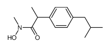 N-hydroxy-N-methyl-2-<4-(2-methylpropyl)phenyl>propionamide Structure