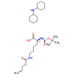 N-叔丁氧羰基-N'-烯丙氧基羰基-D-赖氨酸二环己胺盐结构式
