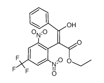 (Z)-2-(2,6-Dinitro-4-trifluoromethyl-phenyl)-3-hydroxy-3-phenyl-acrylic acid ethyl ester Structure