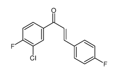 1-(3-chloro-4-fluorophenyl)-3-(4-fluorophenyl)prop-2-en-1-one结构式