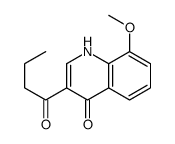 3-丁酰-8-甲氧基喹啉-4(1H)-酮结构式