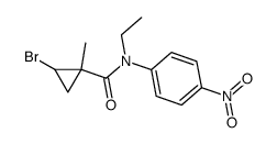 2-bromo-N-ethyl-1-methyl-N-(4-nitrophenyl)cyclopropane-1-carboxamide结构式