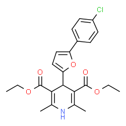 diethyl 4-(5-(4-chlorophenyl)furan-2-yl)-2,6-dimethyl-1,4-dihydropyridine-3,5-dicarboxylate picture