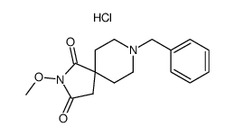2-methoxy-8-(phenylmethyl)-2,8-diazaspiro(4.5)decane-1,3-dione hydrochloride结构式