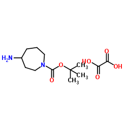 2-Methyl-2-propanyl 4-amino-1-azepanecarboxylate ethanedioate (1:1)结构式