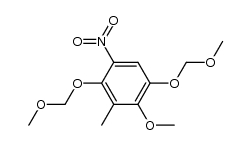 6-Methoxy-2,5-bis(methoxymethoxy)-3-nitrotoluene结构式
