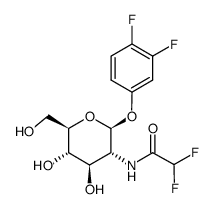 N-((2S,3R,4R,5S,6R)-2-(3,4-difluorophenoxy)-4,5-dihydroxy-6-(hydroxymethyl)tetrahydro-2H-pyran-3-yl)-2,2-difluoroacetamide Structure