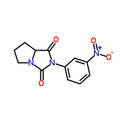 2-(3-Nitrophenyl)tetrahydro-1H-pyrrolo[1,2-c]imidazole-1,3(2H)-dione structure