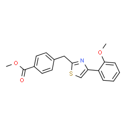 Benzoic acid, 4-[[4-(2-methoxyphenyl)-2-thiazolyl]methyl]-, methyl ester Structure