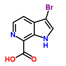 3-Bromo-6-azaindole-7-carboxylic acid结构式