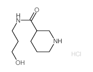 N-(3-Hydroxypropyl)-3-piperidinecarboxamide hydrochloride结构式