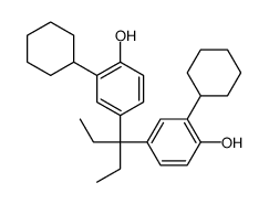 2-cyclohexyl-4-[3-(3-cyclohexyl-4-hydroxyphenyl)pentan-3-yl]phenol Structure