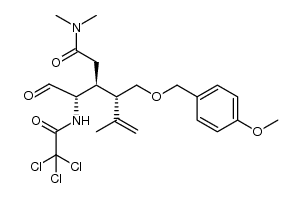 (3S,4S)-4-(((4-methoxybenzyl)oxy)methyl)-N,N,5-trimethyl-3-((S)-2-oxo-1-(2,2,2-trichloroacetamido)ethyl)hex-5-enamide结构式