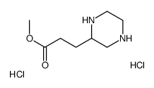 methyl 3-piperazin-2-ylpropanoate,dihydrochloride Structure