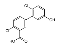 2-chloro-5-(2-chloro-5-hydroxyphenyl)benzoic acid Structure