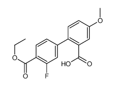 2-(4-ethoxycarbonyl-3-fluorophenyl)-5-methoxybenzoic acid结构式