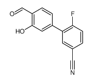 4-fluoro-3-(4-formyl-3-hydroxyphenyl)benzonitrile结构式