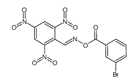 (E)-2,4,6-trinitrobenzaldehyde O-(3-bromobenzoyl) oxime Structure