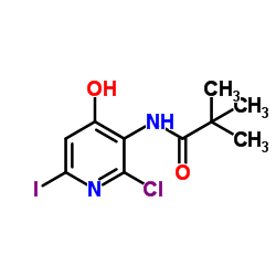 N-(2-Chloro-4-hydroxy-6-iodo-3-pyridinyl)-2,2-dimethylpropanamide结构式