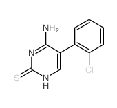 4-amino-5-(2-chlorophenyl)-3H-pyrimidine-2-thione structure