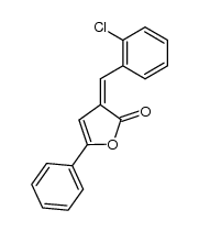 3-(o-chlorobenzylidene)-5-phenylfuran-2(3H)-one Structure