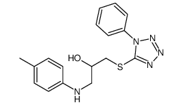 1-(4-methylanilino)-3-(1-phenyltetrazol-5-yl)sulfanylpropan-2-ol Structure