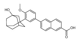 6-[3-(3-hydroxy-1-adamantyl)-4-methoxyphenyl]naphthalene-2-carboxylic acid Structure