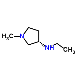 (3S)-N-Ethyl-1-methyl-3-pyrrolidinamine结构式