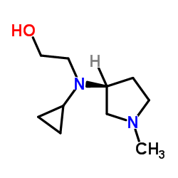 2-{Cyclopropyl[(3S)-1-methyl-3-pyrrolidinyl]amino}ethanol Structure