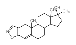 17-methyl-androst-4-eno[2,3-d]isoxazol-17β-ol结构式