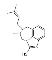 (+-)-4,5,6,7-tetrahydro-5-methyl-6-(3-methyl-2-butenyl)imidazo[4,5,1-jk][1,4]-benzodiazepin-2(1H)-thione Structure