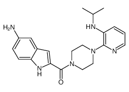 (5-amino-1H-indol-2-yl)-[4-[3-(propan-2-ylamino)pyridin-2-yl]piperazin-1-yl]methanone结构式
