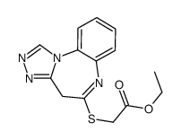 ethyl 2-(4H-[1,2,4]triazolo[4,3-a][1,5]benzodiazepin-5-ylsulfanyl)acetate结构式