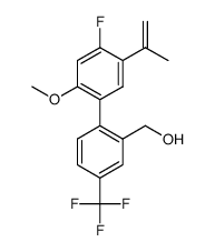 (4'-fluoro-2'-methoxy-5'-(prop-1-en-2-yl)-4-(trifluoromethyl)biphenyl-2-yl)methanol Structure