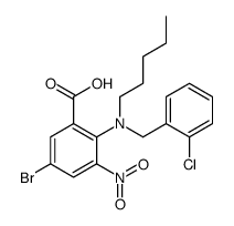 5-bromo-2-[(2-chlorophenyl)methyl-pentylamino]-3-nitrobenzoic acid Structure