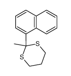 2-methyl-2-(naphthalen-1-yl)-1,3-dithiane结构式