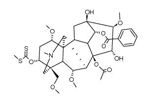 3-O-(S-methyl)thiocarbonylmesaconitine结构式