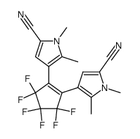 1,2-bis(2-cyano-1,5-dimethyl-4-pyrrolyl)hexafluorocyclopentene结构式