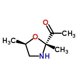 Ethanone, 1-(2,5-dimethyl-2-oxazolidinyl)-, trans- (9CI) Structure