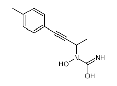 1-hydroxy-1-[4-(4-methylphenyl)but-3-yn-2-yl]urea结构式