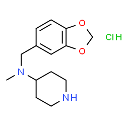 Benzo[1,3]dioxol-5-ylMethyl-Methyl-piperidin-4-yl-aMine hydrochloride Structure