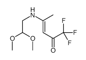 4-(2,2-dimethoxyethylamino)-1,1,1-trifluoropent-3-en-2-one结构式