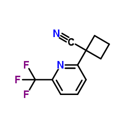 1-[6-(Trifluoromethyl)-2-pyridinyl]cyclobutanecarbonitrile结构式